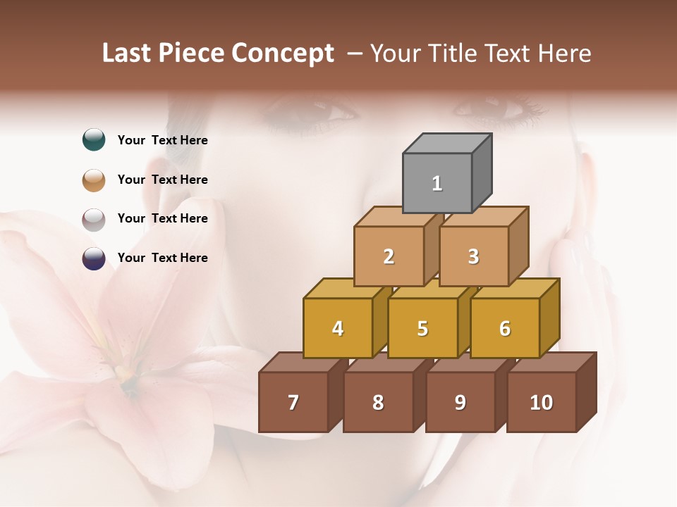 A Beautiful Woman With A Flower In Her Hand PowerPoint Template