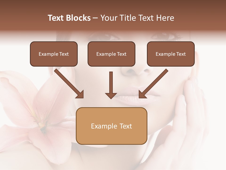 A Beautiful Woman With A Flower In Her Hand PowerPoint Template