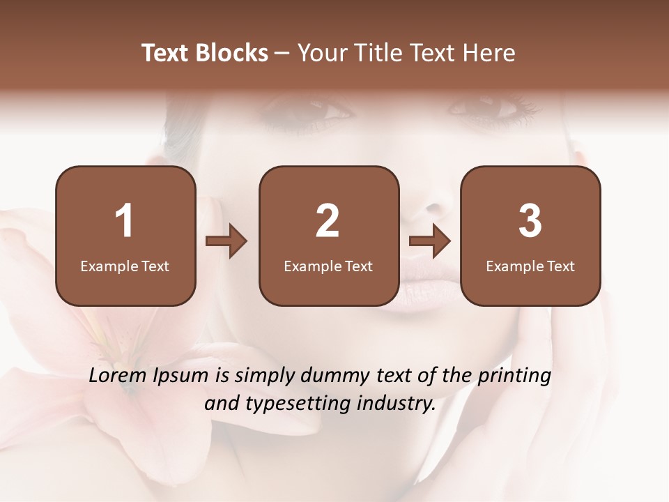 A Beautiful Woman With A Flower In Her Hand PowerPoint Template