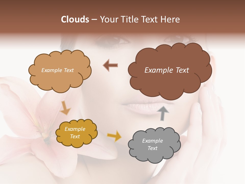 A Beautiful Woman With A Flower In Her Hand PowerPoint Template