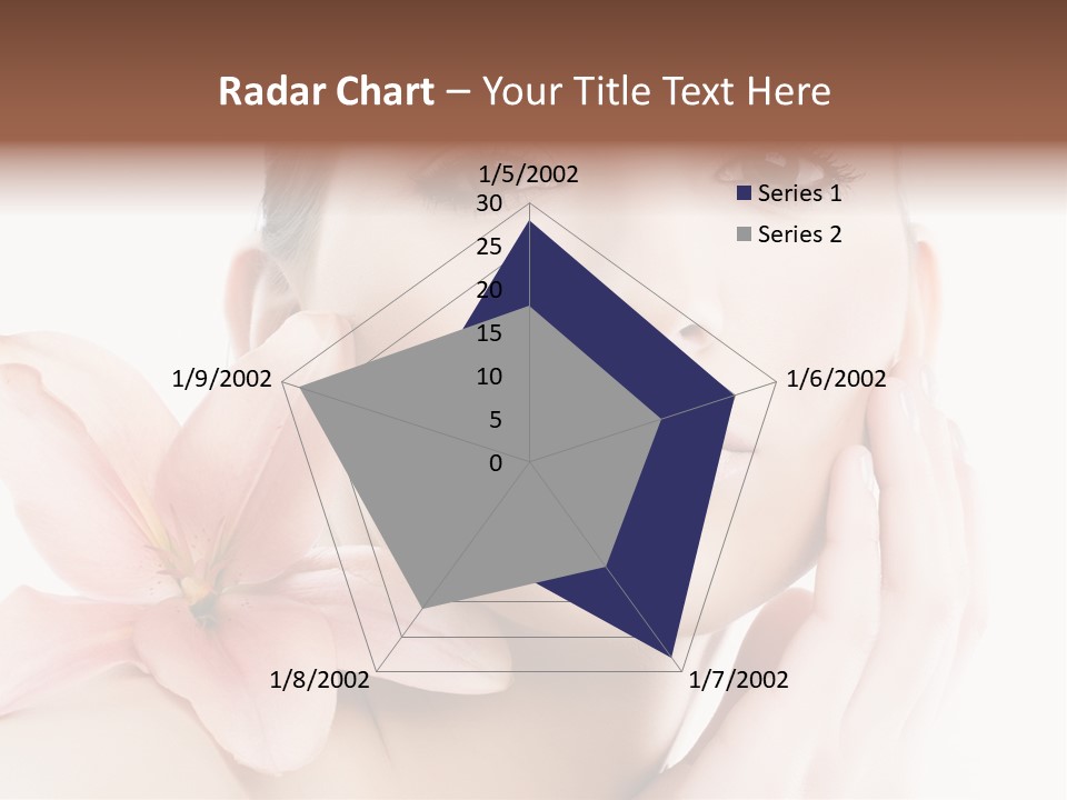 A Beautiful Woman With A Flower In Her Hand PowerPoint Template