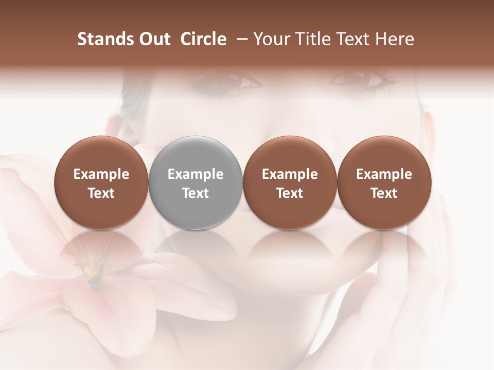 A Beautiful Woman With A Flower In Her Hand PowerPoint Template