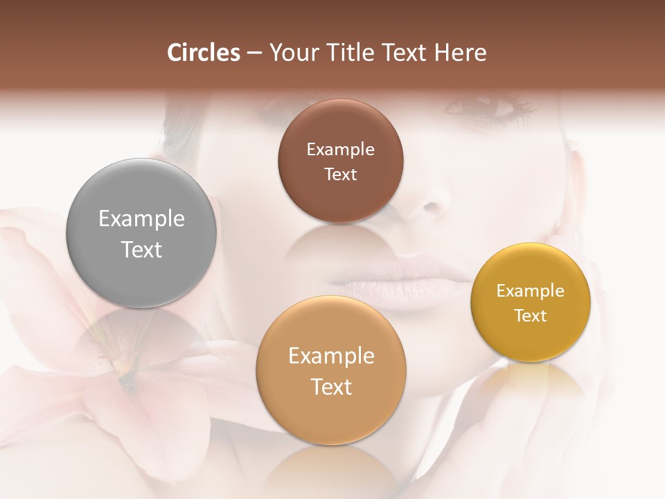 A Beautiful Woman With A Flower In Her Hand PowerPoint Template