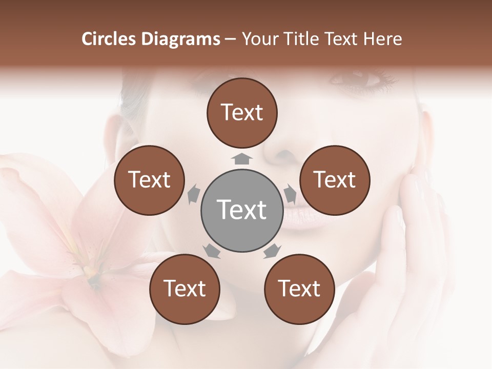 A Beautiful Woman With A Flower In Her Hand PowerPoint Template