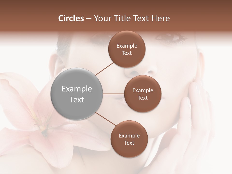 A Beautiful Woman With A Flower In Her Hand PowerPoint Template