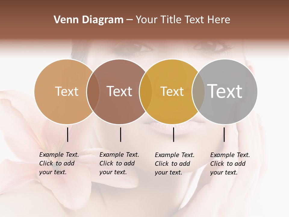 A Beautiful Woman With A Flower In Her Hand PowerPoint Template