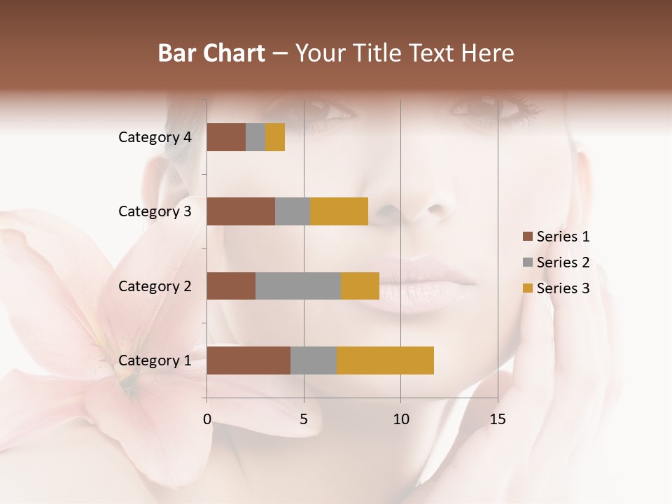 A Beautiful Woman With A Flower In Her Hand PowerPoint Template