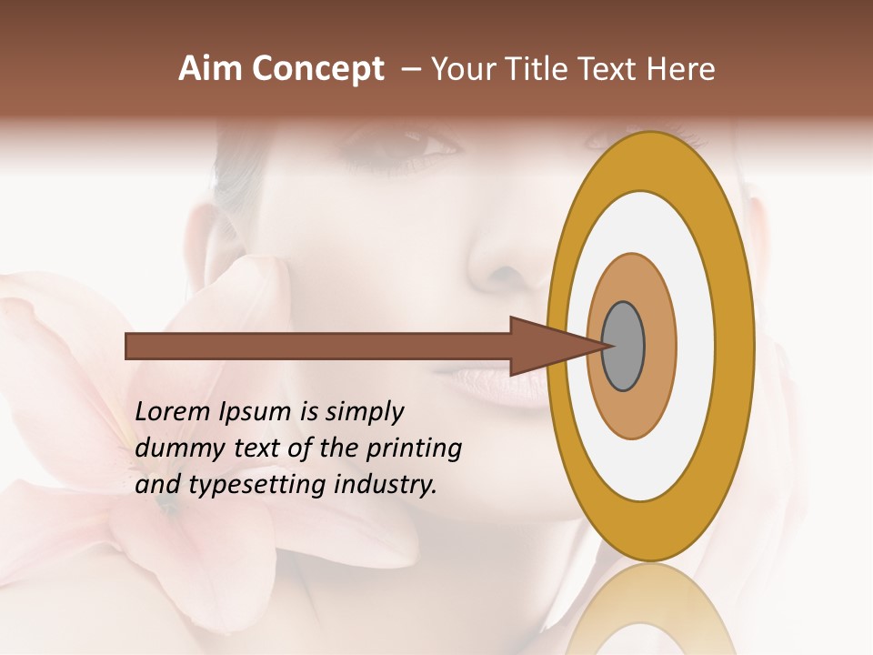 A Beautiful Woman With A Flower In Her Hand PowerPoint Template