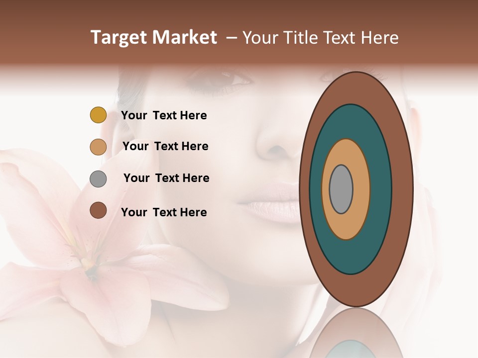 A Beautiful Woman With A Flower In Her Hand PowerPoint Template