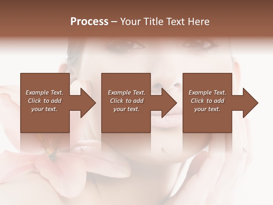 A Beautiful Woman With A Flower In Her Hand PowerPoint Template