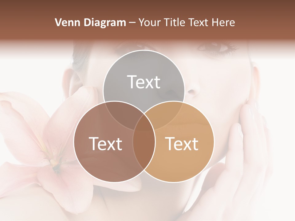 A Beautiful Woman With A Flower In Her Hand PowerPoint Template