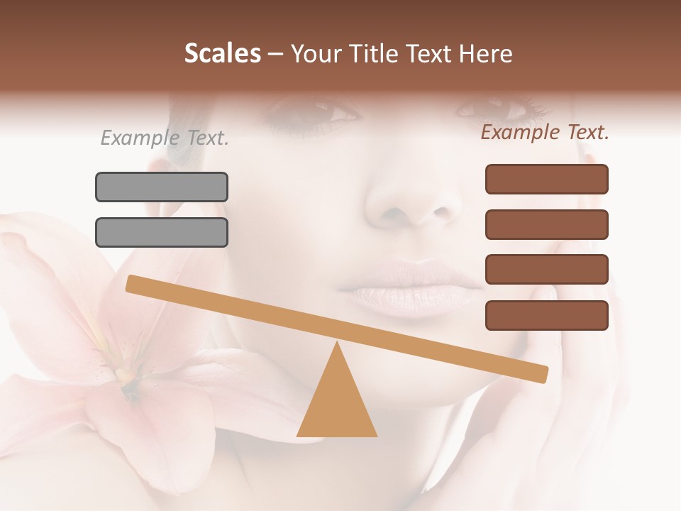 A Beautiful Woman With A Flower In Her Hand PowerPoint Template