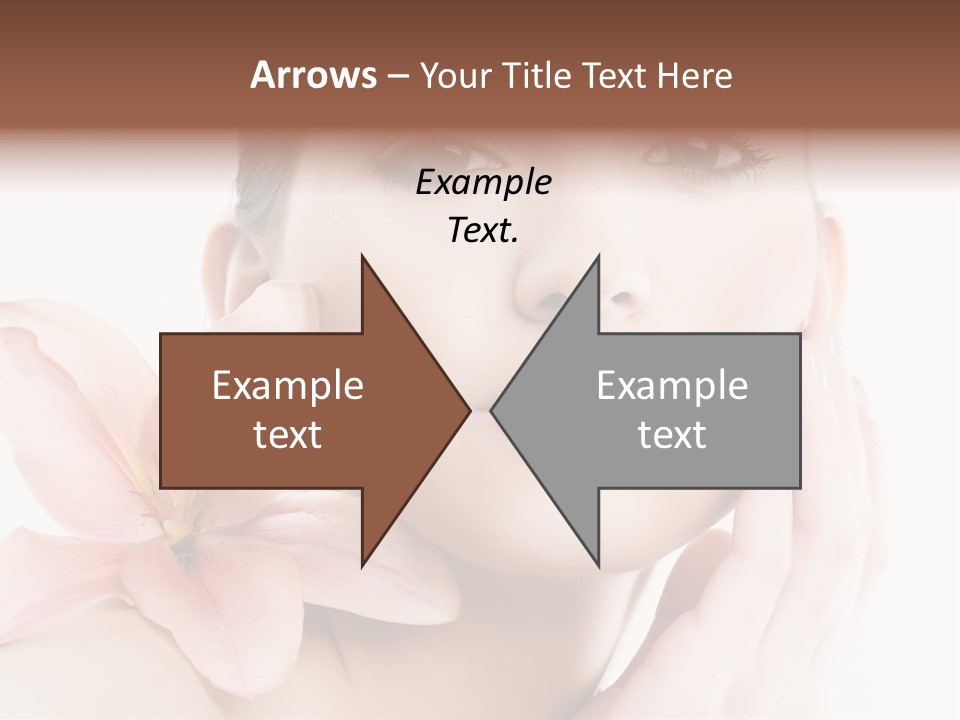 A Beautiful Woman With A Flower In Her Hand PowerPoint Template