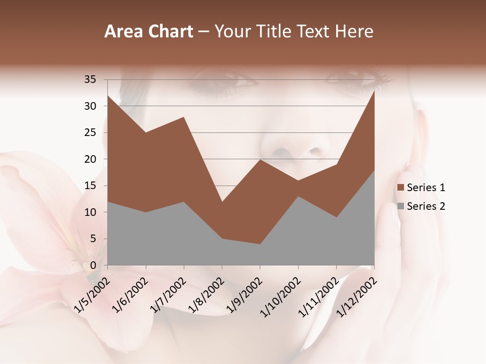 A Beautiful Woman With A Flower In Her Hand PowerPoint Template