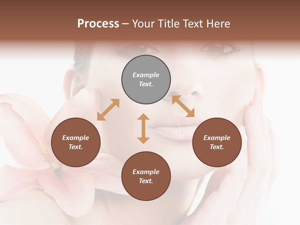 A Beautiful Woman With A Flower In Her Hand PowerPoint Template