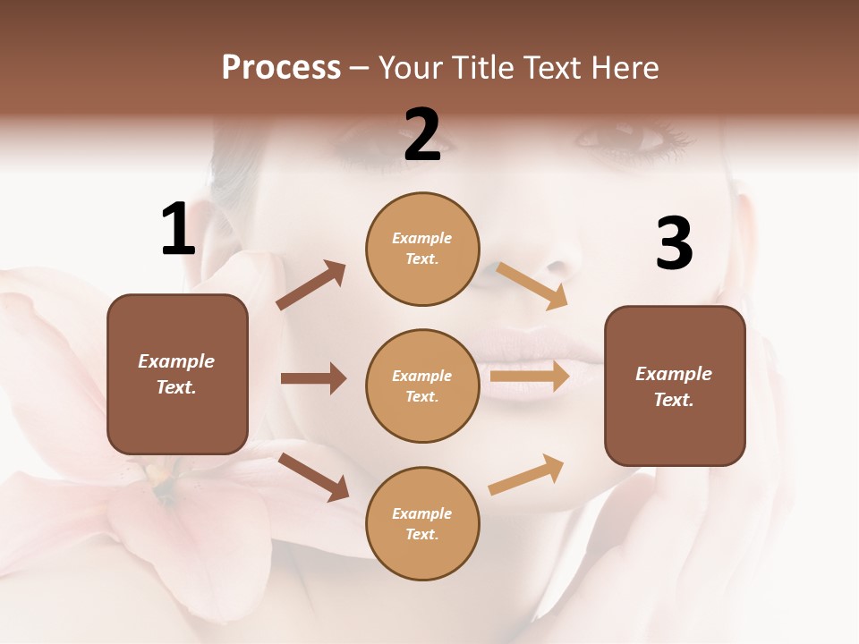 A Beautiful Woman With A Flower In Her Hand PowerPoint Template