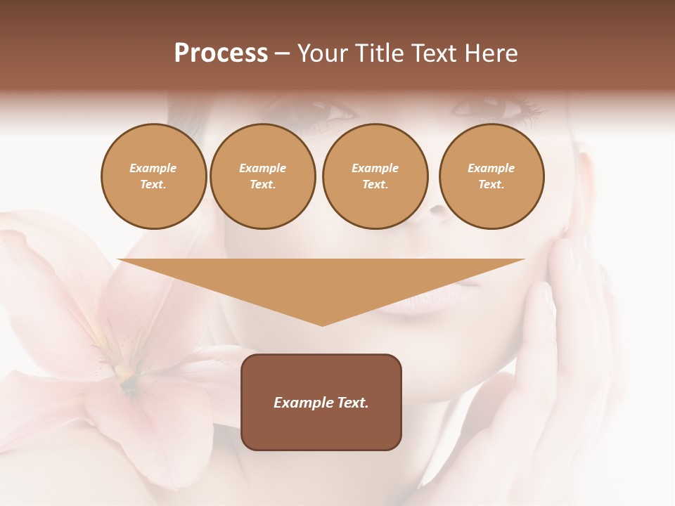 A Beautiful Woman With A Flower In Her Hand PowerPoint Template