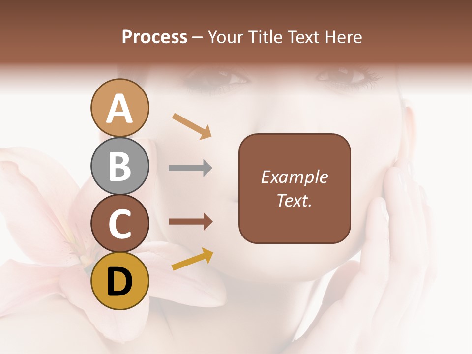 A Beautiful Woman With A Flower In Her Hand PowerPoint Template