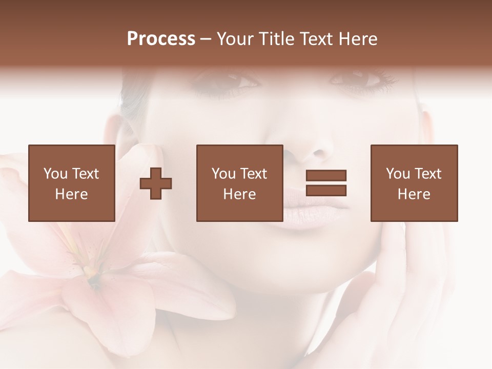 A Beautiful Woman With A Flower In Her Hand PowerPoint Template