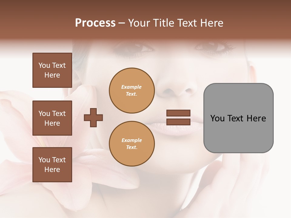 A Beautiful Woman With A Flower In Her Hand PowerPoint Template