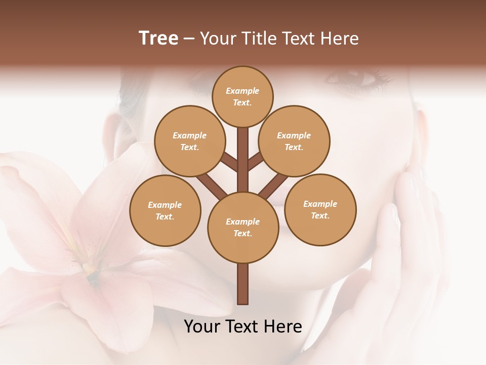 A Beautiful Woman With A Flower In Her Hand PowerPoint Template