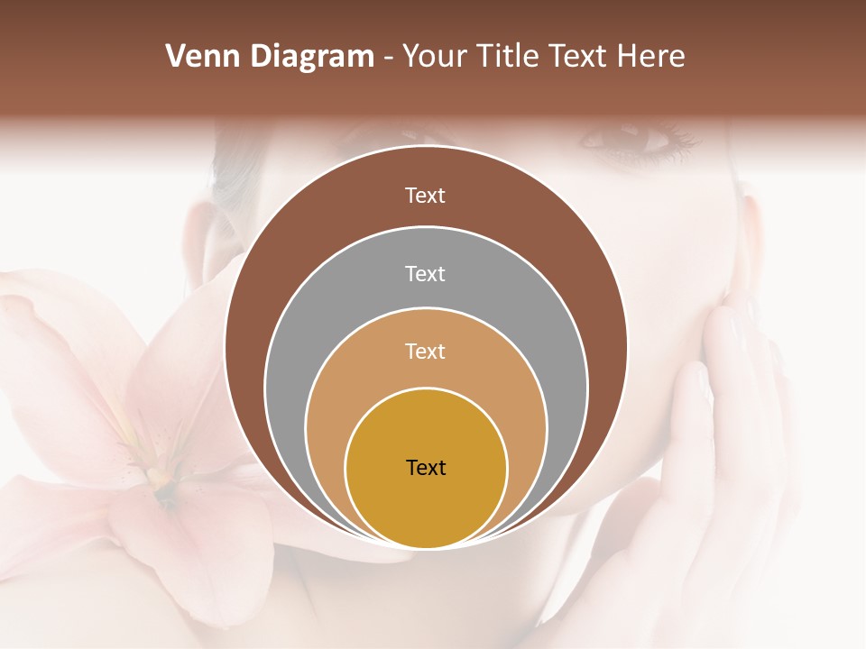 A Beautiful Woman With A Flower In Her Hand PowerPoint Template