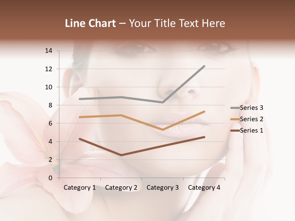 A Beautiful Woman With A Flower In Her Hand PowerPoint Template