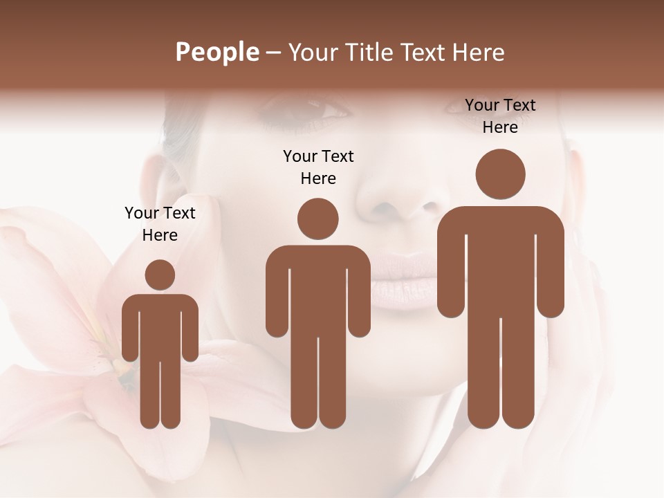 A Beautiful Woman With A Flower In Her Hand PowerPoint Template