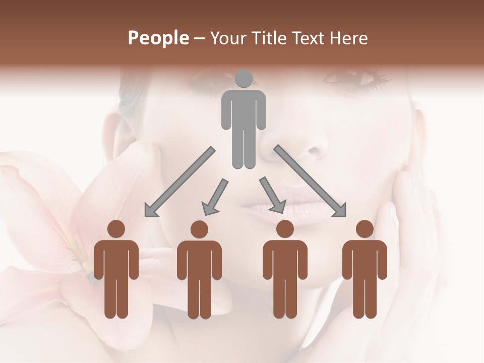 A Beautiful Woman With A Flower In Her Hand PowerPoint Template