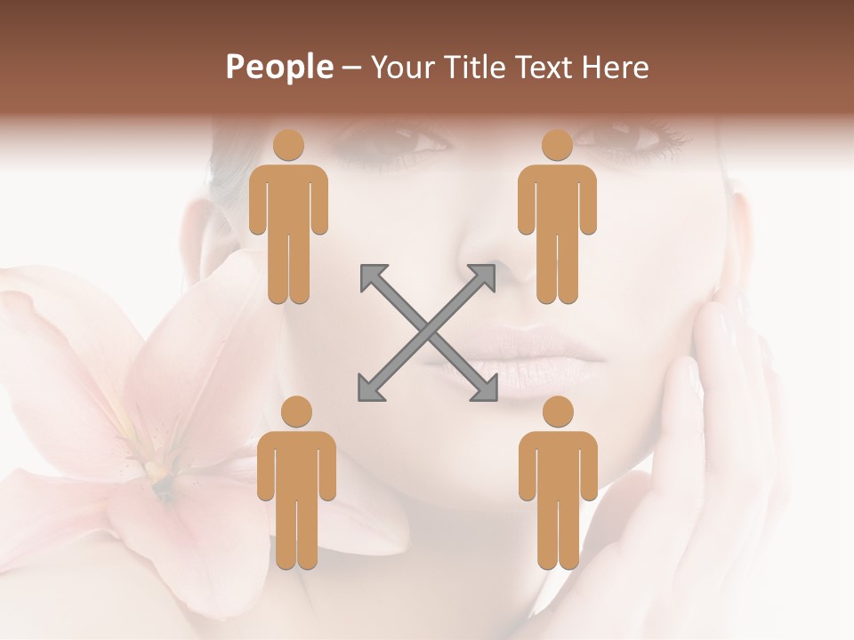 A Beautiful Woman With A Flower In Her Hand PowerPoint Template