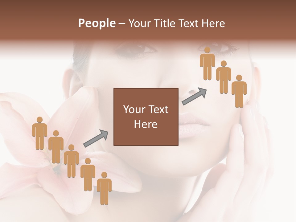 A Beautiful Woman With A Flower In Her Hand PowerPoint Template