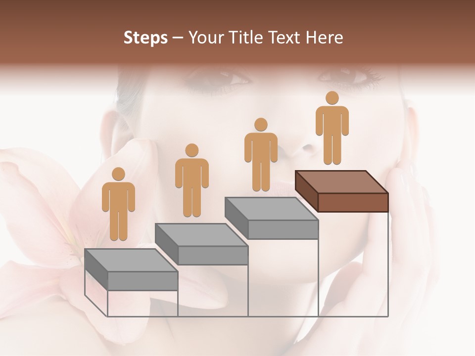 A Beautiful Woman With A Flower In Her Hand PowerPoint Template