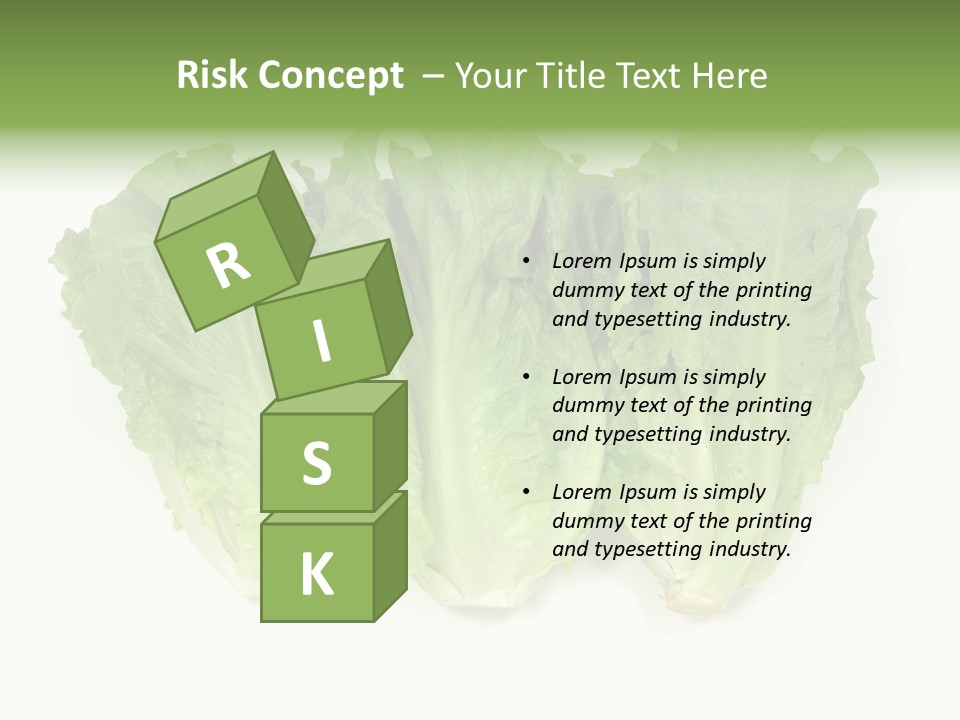 Chinese Lettuce In Isolated White Background PowerPoint Template