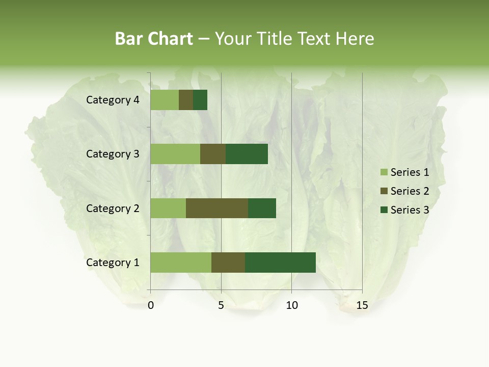 Chinese Lettuce In Isolated White Background PowerPoint Template