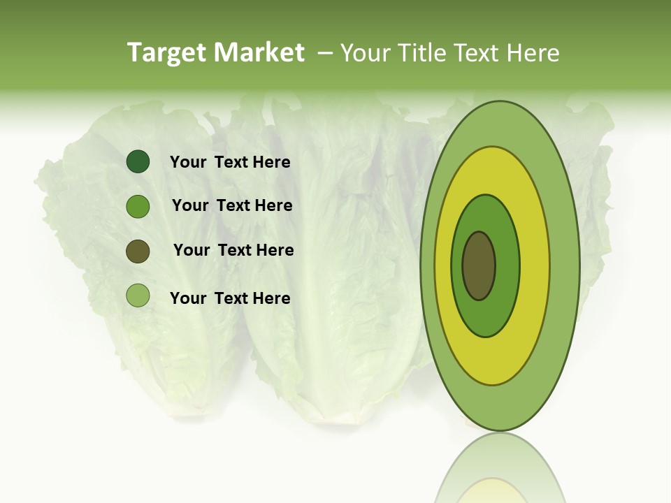 Chinese Lettuce In Isolated White Background PowerPoint Template