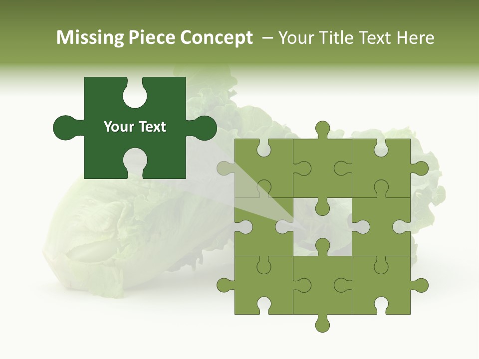 Chinese Lettuce In Isolated White Background PowerPoint Template
