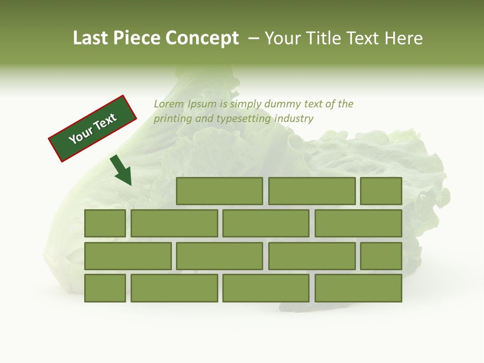 Chinese Lettuce In Isolated White Background PowerPoint Template