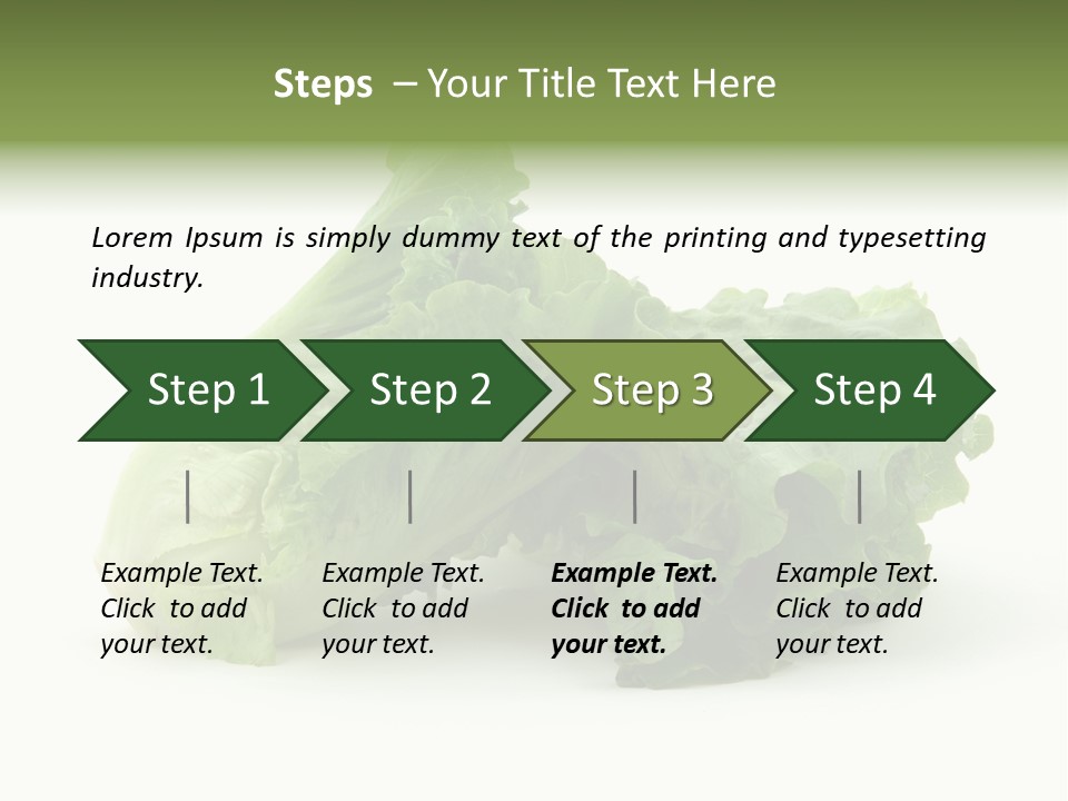 Chinese Lettuce In Isolated White Background PowerPoint Template