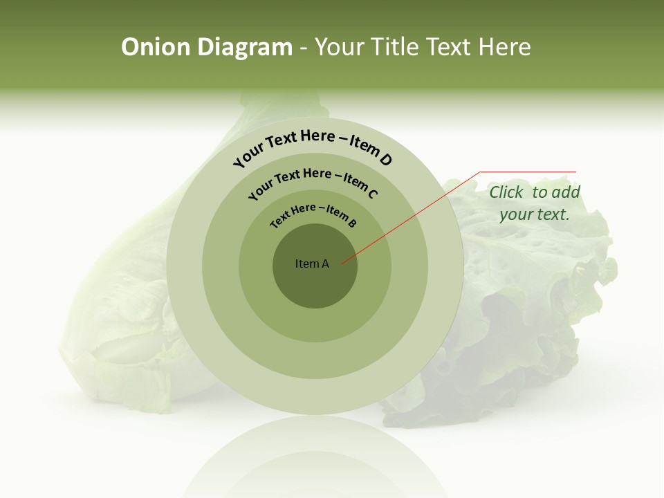 Chinese Lettuce In Isolated White Background PowerPoint Template
