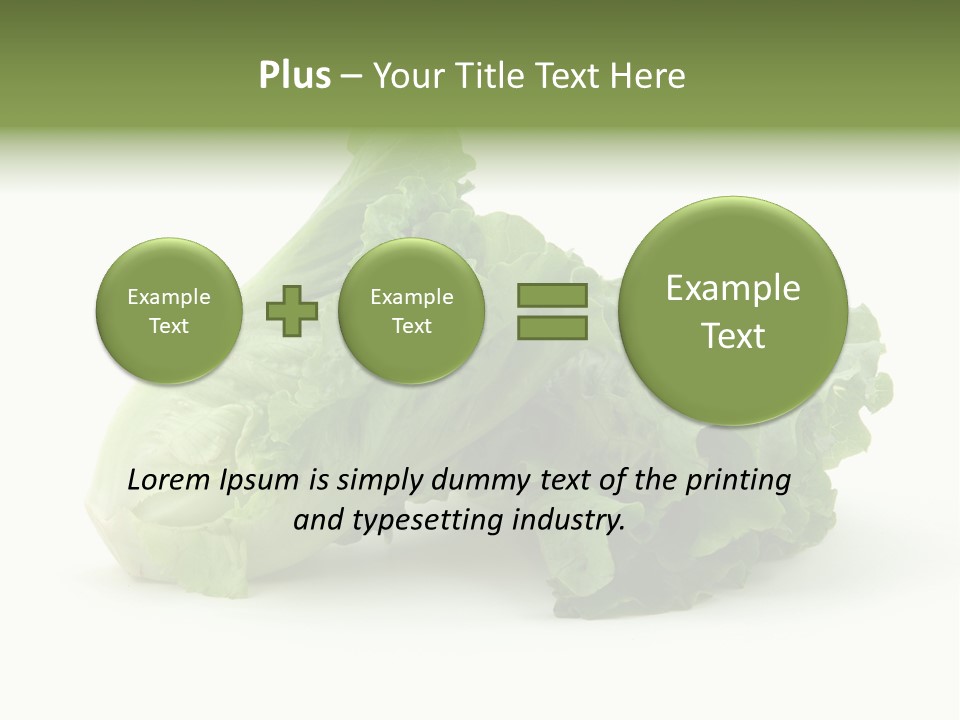 Chinese Lettuce In Isolated White Background PowerPoint Template