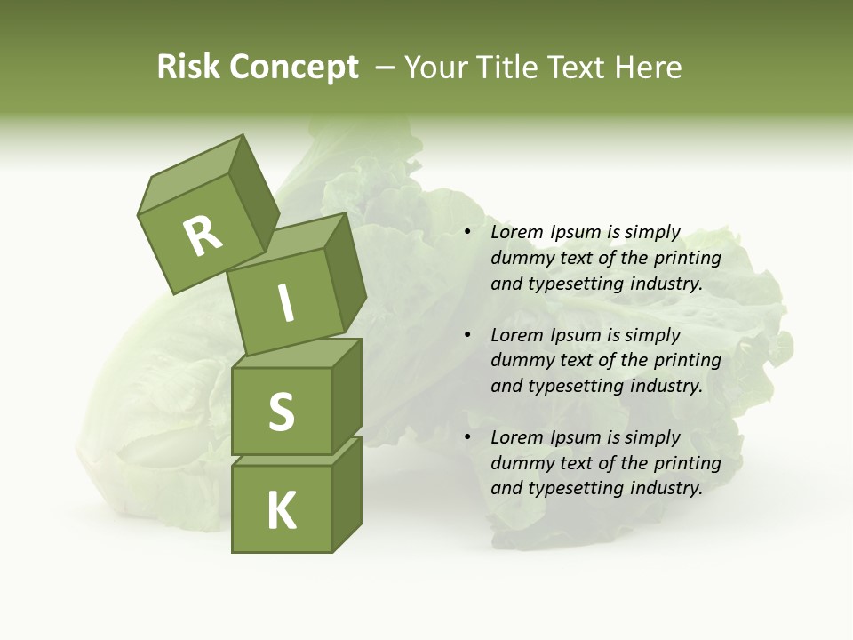 Chinese Lettuce In Isolated White Background PowerPoint Template