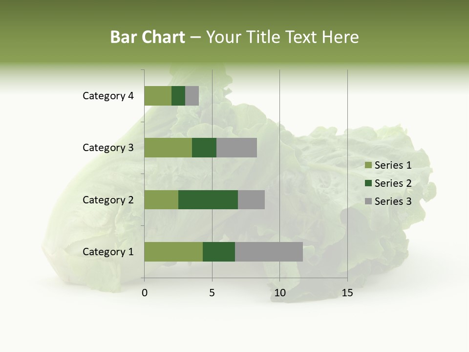 Chinese Lettuce In Isolated White Background PowerPoint Template