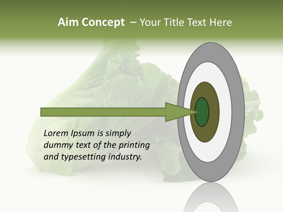 Chinese Lettuce In Isolated White Background PowerPoint Template