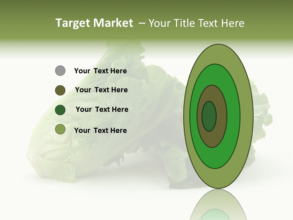 Chinese Lettuce In Isolated White Background PowerPoint Template