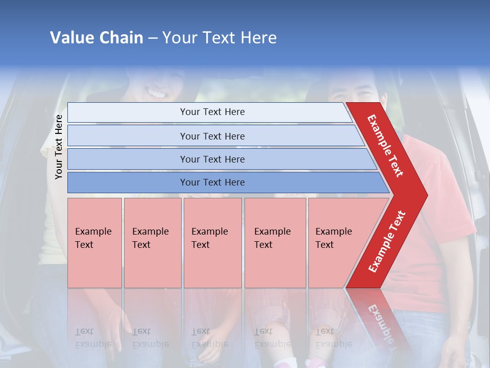 A Family Sitting In The Back Of A Car PowerPoint Template