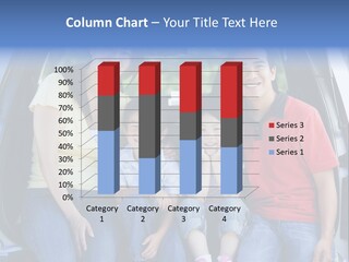 A Family Sitting In The Back Of A Car PowerPoint Template