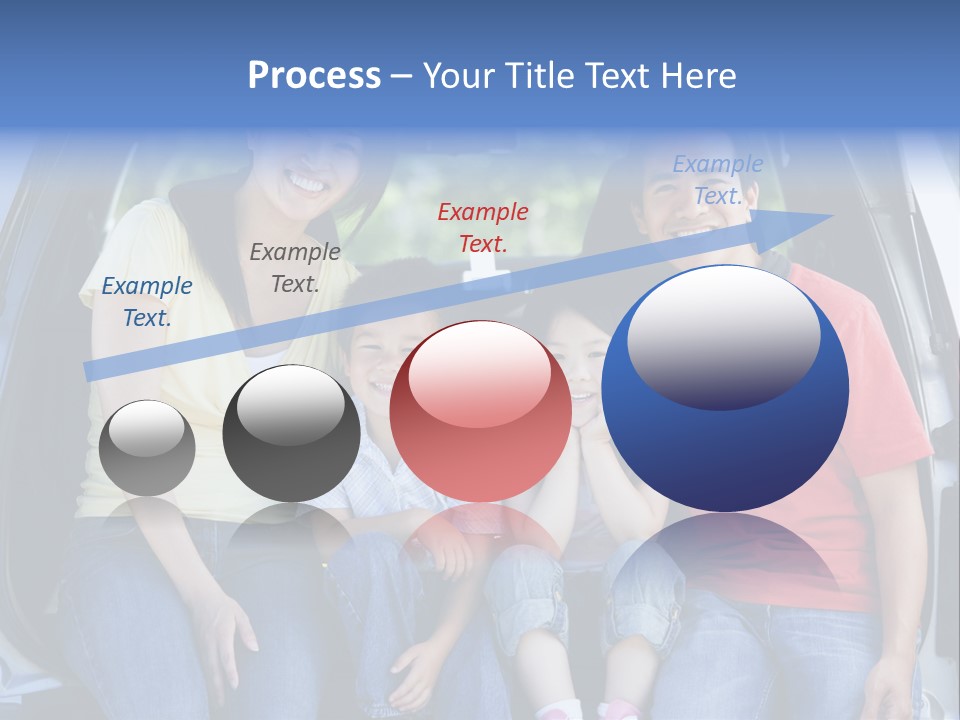 A Family Sitting In The Back Of A Car PowerPoint Template