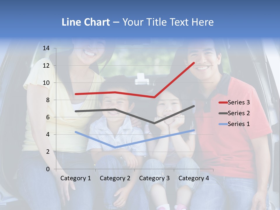 A Family Sitting In The Back Of A Car PowerPoint Template