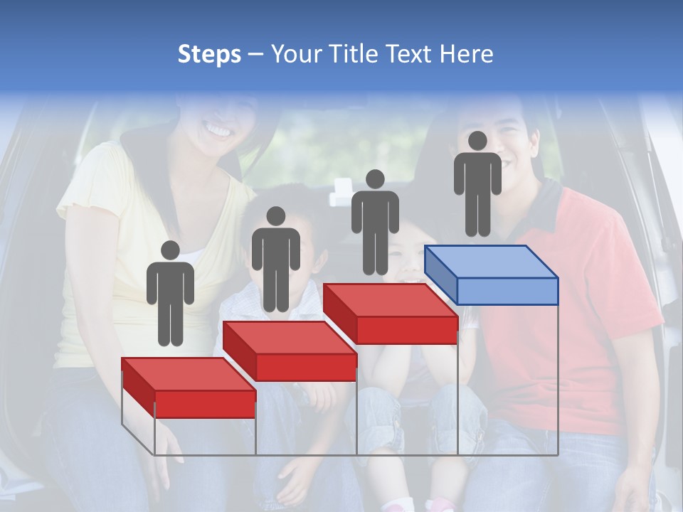 A Family Sitting In The Back Of A Car PowerPoint Template