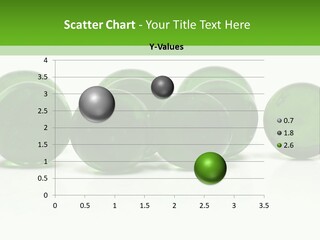 Recycled Glass Marbles On White Background PowerPoint Template